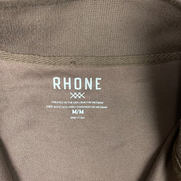 Rhone Commuter 1/4 Zip Pullover Men's Medium Brown Performance Quarter Sweater - Picture 6 of 13